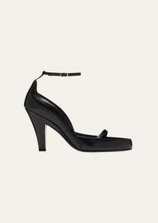 THE ROW Calfskin Ankle-Strap Pumps