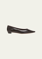 THE ROW Claudette Leather Ballerina Flats