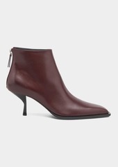 THE ROW Coco Leather Zip Booties