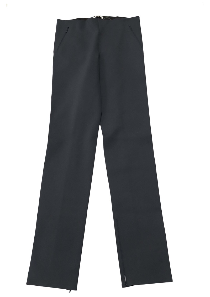 The Row Corza Zipped Hem Trousers in Black Polyamide