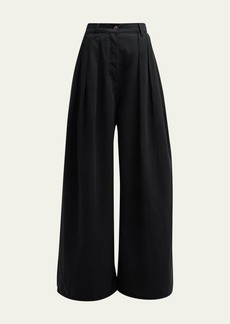 THE ROW Criselle Pleated Wide-Leg Jeans