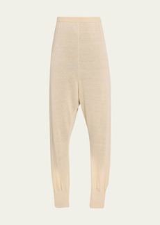 THE ROW Dalbero Drop-Crotch Linen-Silk Jogger Pants