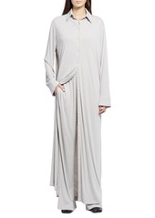 The Row Danny Long Sleeve Jersey Shirtdress in Limestone at Nordstrom