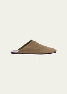 THE ROW Dante Suede Slide Mules