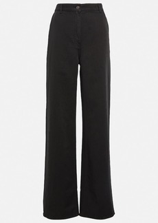 The Row Delton cotton and linen straight pants