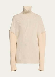 THE ROW Dua Colorblock Cashmere Sweater