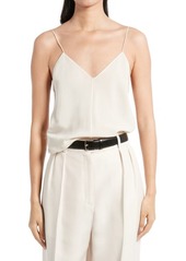 The Row Eda Silk Crepe Top in Seashell at Nordstrom