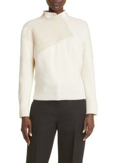 The Row Enid Asymmetric Merino Wool & Cashmere Sweater