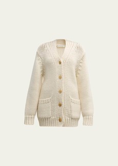 THE ROW Evesham Wool Button-Front Cardigan