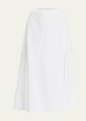 THE ROW Fleur Gathered A-Line Midi Skirt