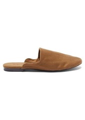 The Row Granpa cashmere backless loafers