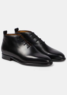 The Row Grant leather lace-up boots