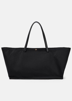 The Row Idaho XL leather-trimmed twill tote bag