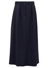 The Row Jaako pleated wool-blend canvas skirt