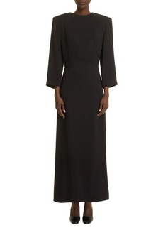 The Row Jery Square Shoulder Silk Dress