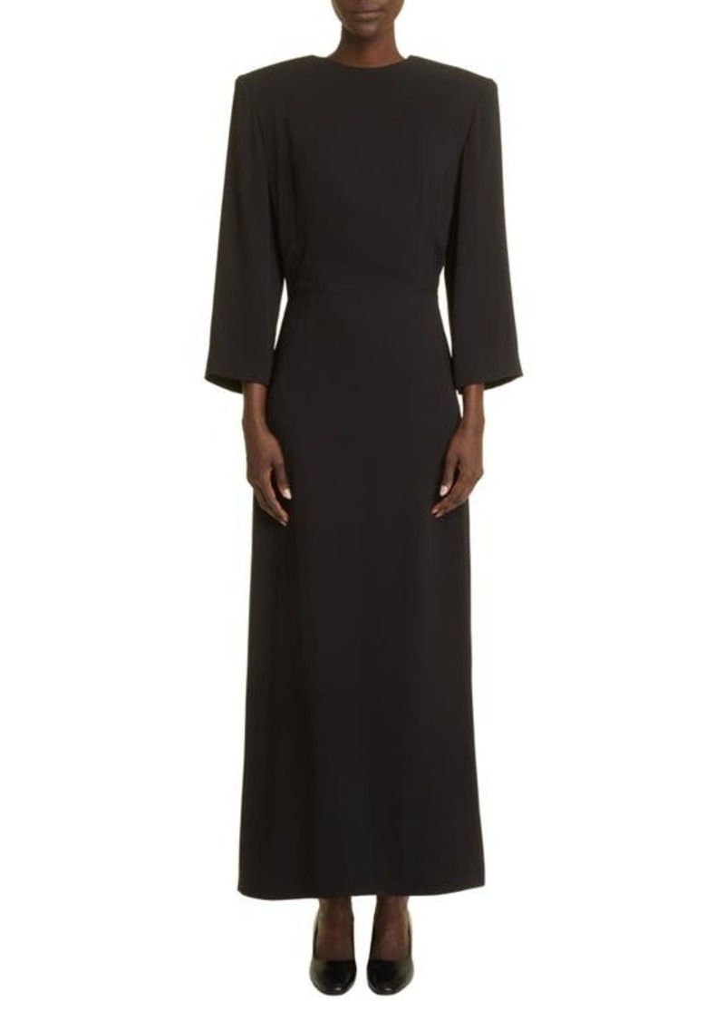 The Row Jery Square Shoulder Silk Dress