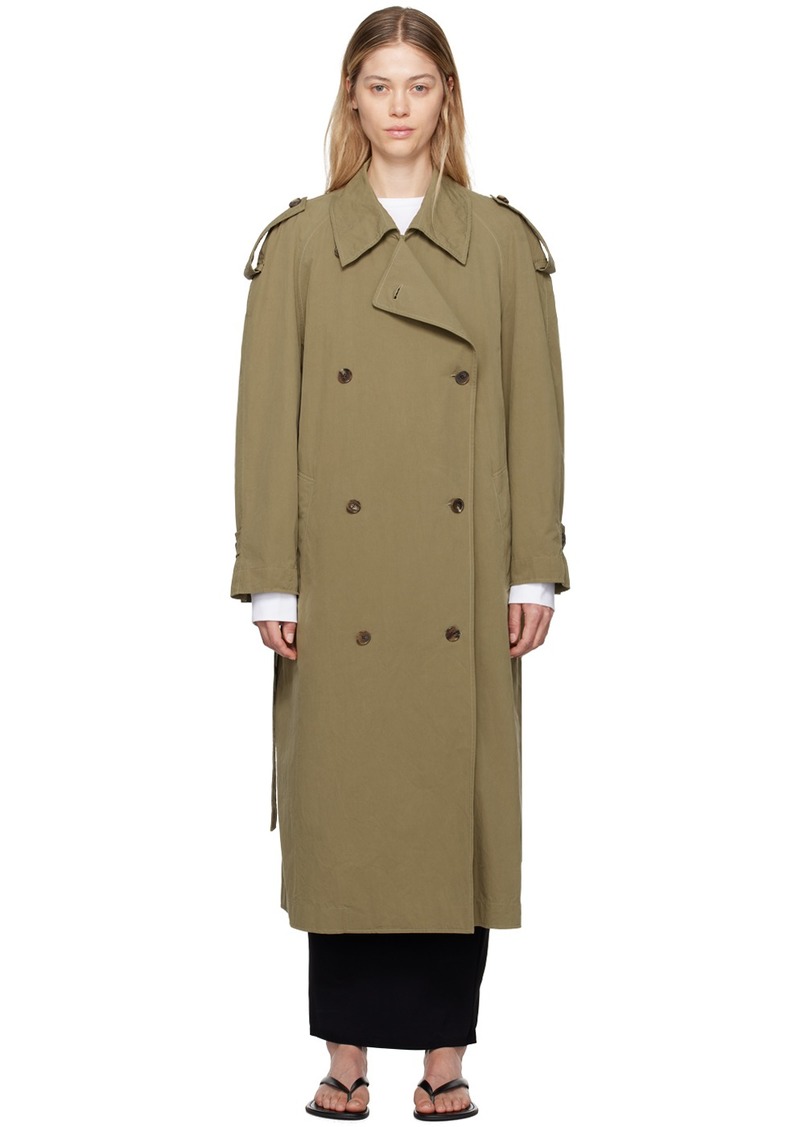 The Row Khaki Denver Down Trench Coat