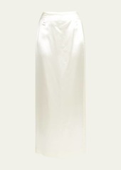 THE ROW Laz Maxi Wool Silk Skirt