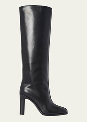 THE ROW Leather Stiletto Mid Boots