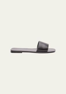 THE ROW Link Leather Flat Slide Sandals