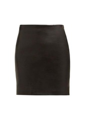 The Row Loattan leather mini skirt