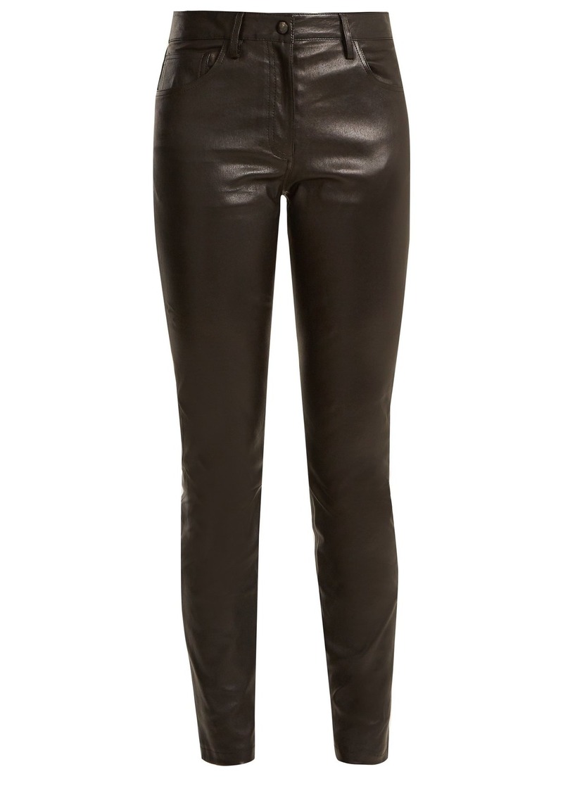 The Row Maddly skinny-leg leather trouser