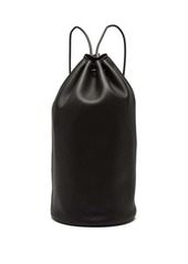 The Row Massimo drawstring leather backpack
