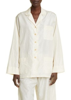 The Row Morpheus Washed Silk Taffeta Button-Up Shirt