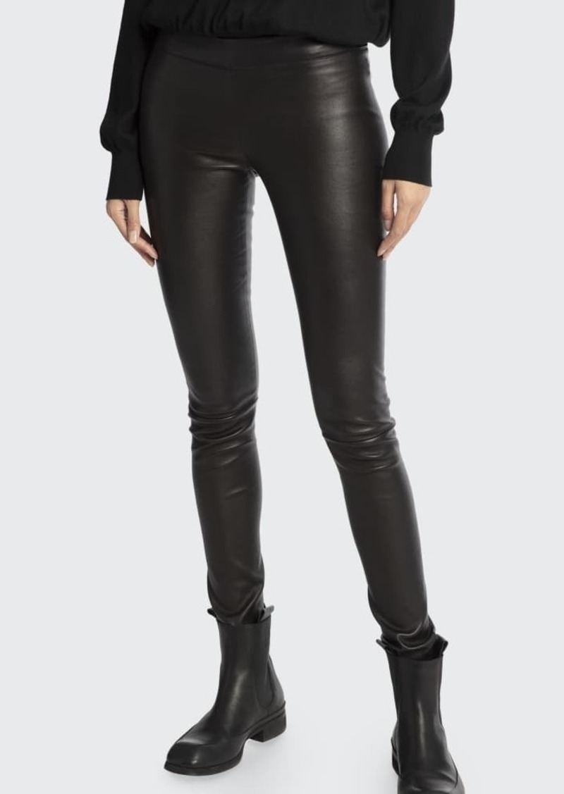 THE ROW Moto Leather Leggings