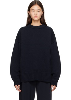 The Row Navy Ophelia Sweater