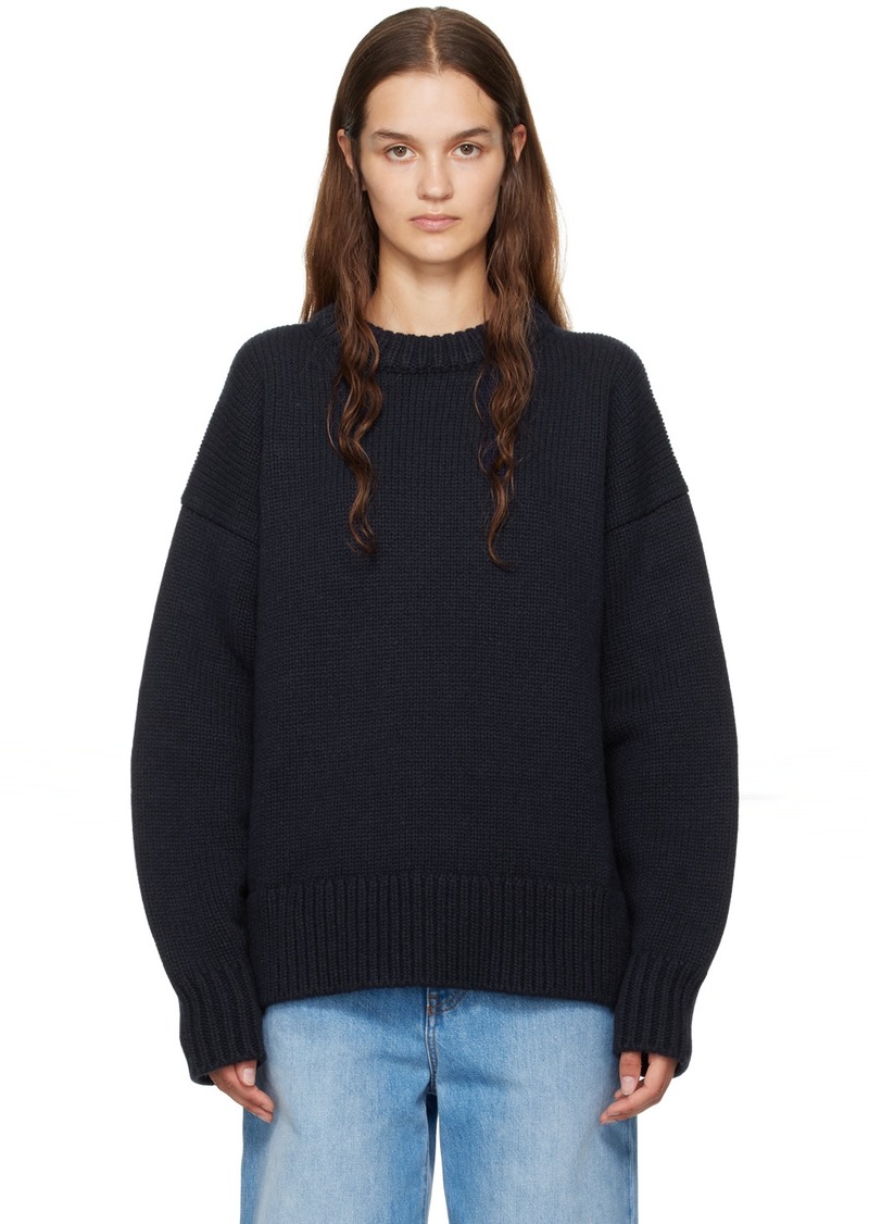 The Row Navy Ophelia Sweater