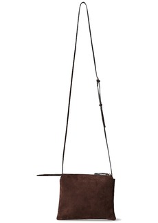 The Row Nu Mini Twin Suede Crossbody Bag