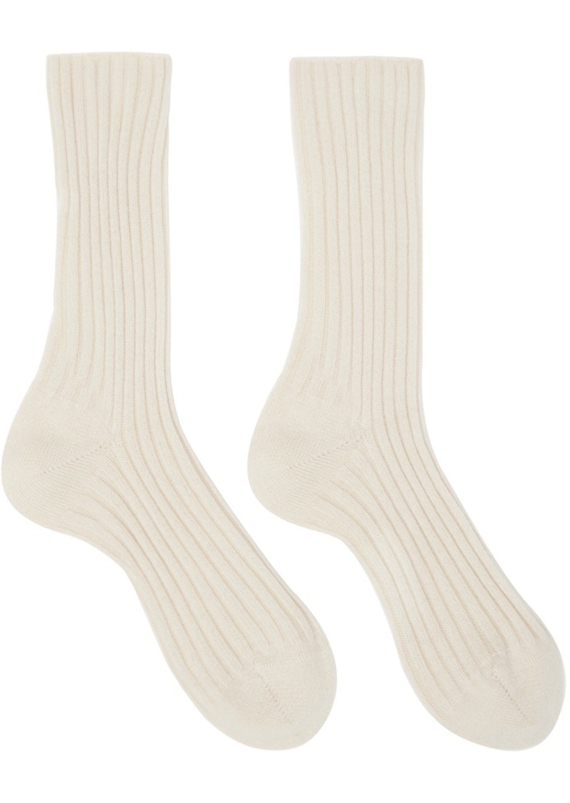 The Row Off-White Calf Socks