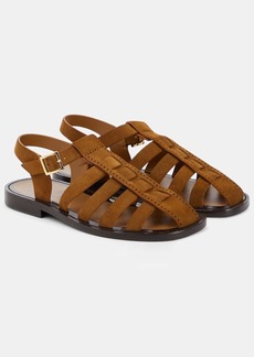 The Row Pablo suede fisherman sandals