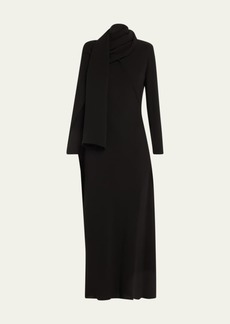 THE ROW Pascal Scarf-Neck Silk Maxi Dress