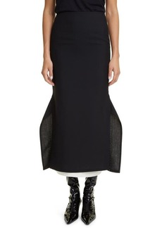 The Row Patillon Side Slit Virgin Wool & Mohair Skirt
