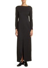 The Row Reysha Long Sleeve Wool Maxi Dress