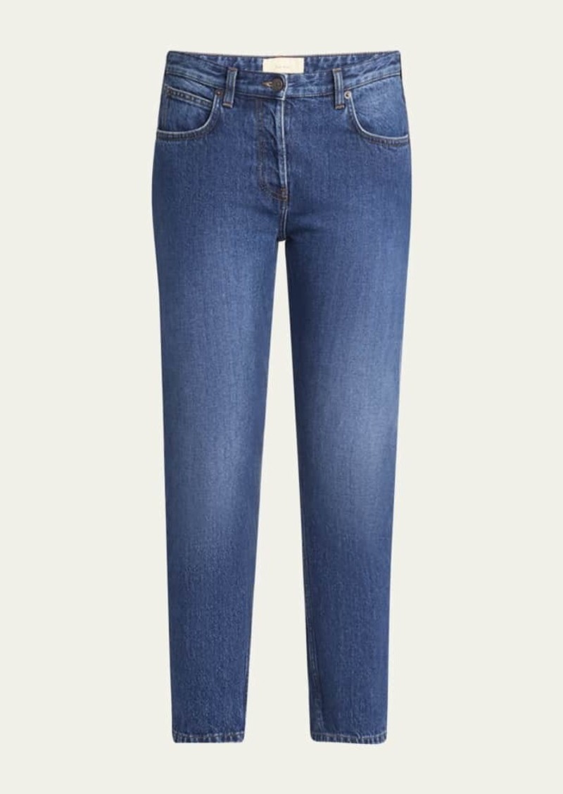 THE ROW Riaco Mid-Rise Straight-Leg Ankle Jeans