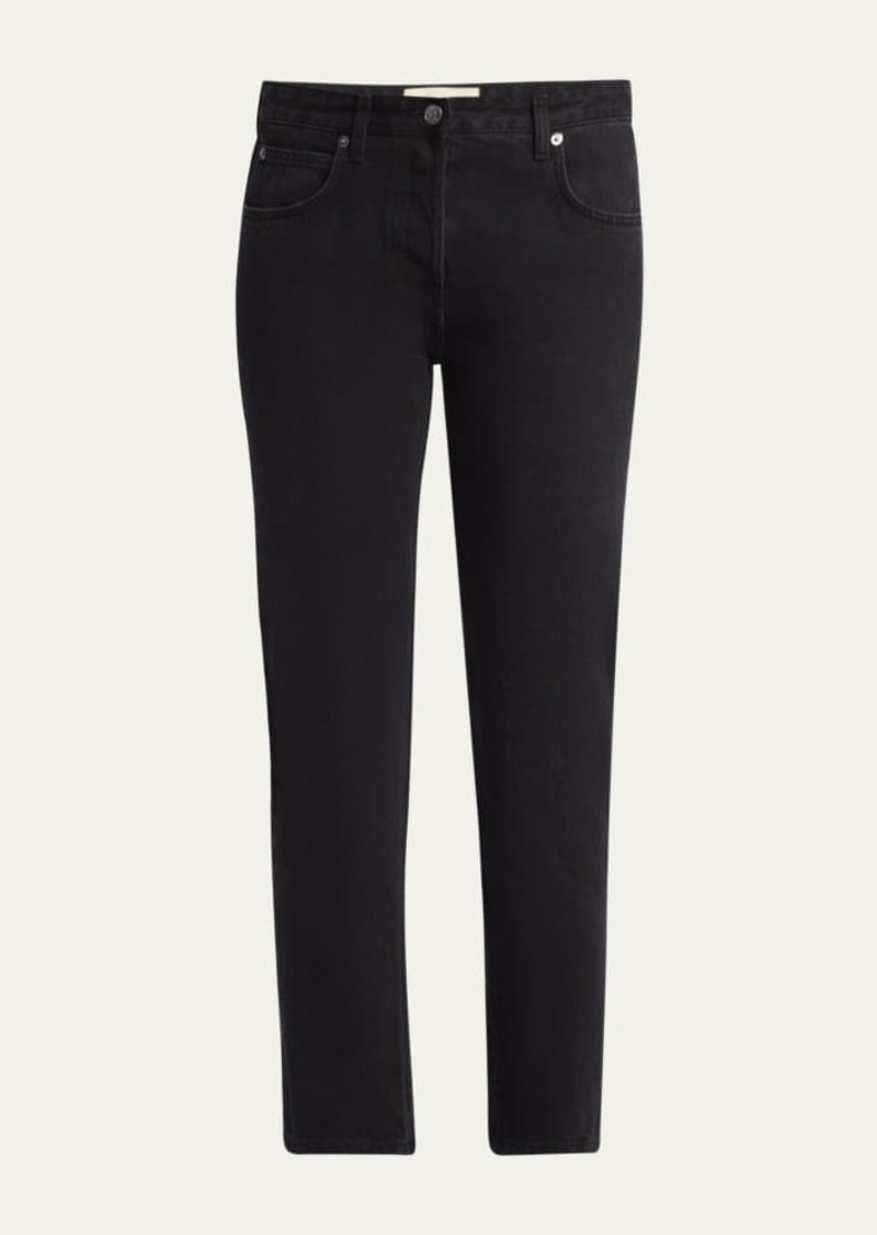 THE ROW Riaco Mid-Rise Straight-Leg Ankle Jeans