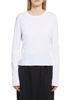 The Row Sherman Long Sleeve Cotton Jersey Top