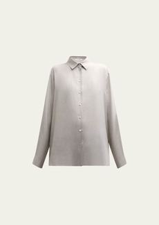 THE ROW Sisilia Button-Front Silk Shirt