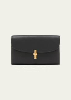 THE ROW Sofia Continental Wallet in Grainy Leather