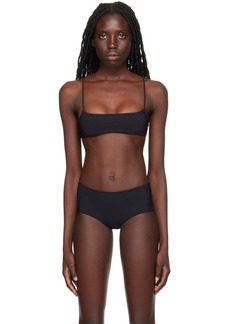 The Row SSENSE Exclusive Black Flori Bikini Top