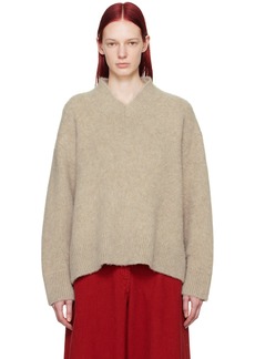 The Row Taupe Fayette Sweater