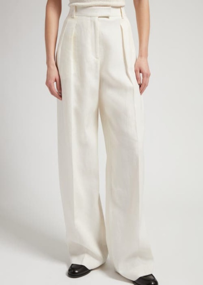 The Row Tonnie Tailored Linen Pants