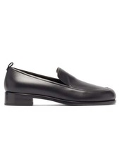 The Row Topstitched leather loafers