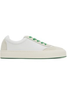 The Row White & Taupe Marley Sneakers