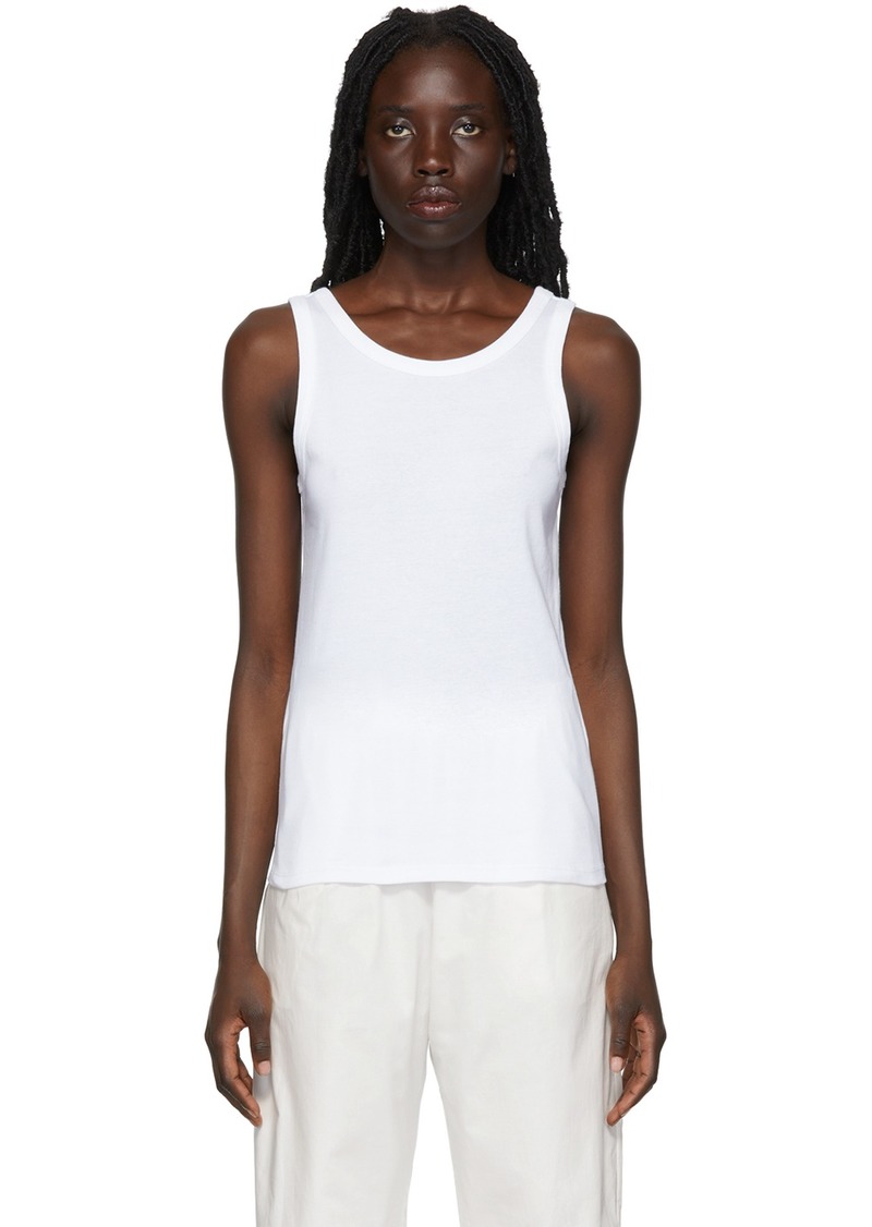 The Row White Frankie Tank Top