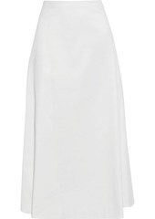 The Row Woman Sprecher Flared Cotton-twill Midi Skirt Off-white
