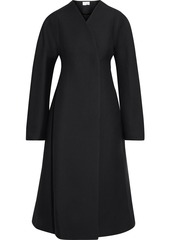 The Row Woman Tanilo Wool And Silk-blend Coat Black